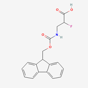 molecular formula C18H16FNO4 B13533816 Fmoc-DL-2-Fluoro-|A-alanine 