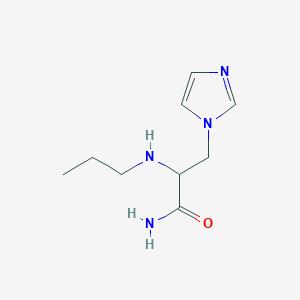 molecular formula C9H16N4O B13533829 3-(1h-Imidazol-1-yl)-2-(propylamino)propanamide 