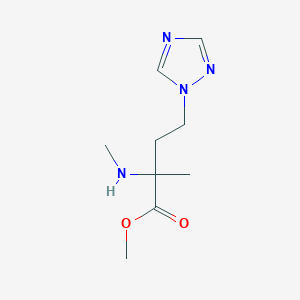 Methyl 2-methyl-2-(methylamino)-4-(1h-1,2,4-triazol-1-yl)butanoate