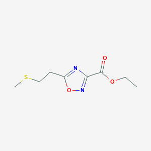 molecular formula C8H12N2O3S B13533859 Ethyl 5-(2-(methylthio)ethyl)-1,2,4-oxadiazole-3-carboxylate 