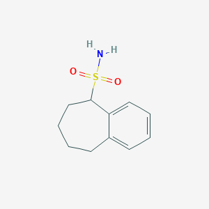 molecular formula C11H15NO2S B13533862 6,7,8,9-tetrahydro-5H-benzo[7]annulene-5-sulfonamide 