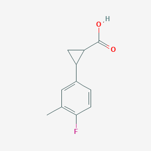 2-(4-Fluoro-3-methylphenyl)cyclopropane-1-carboxylic acid