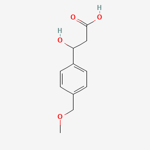 molecular formula C11H14O4 B13533875 3-Hydroxy-3-(4-(methoxymethyl)phenyl)propanoic acid 