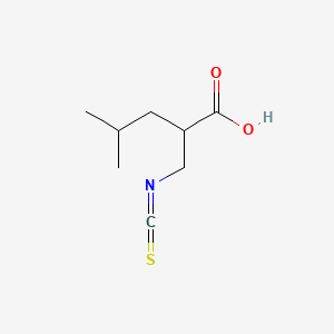 molecular formula C8H13NO2S B13533878 2-(Isothiocyanatomethyl)-4-methylpentanoic acid 