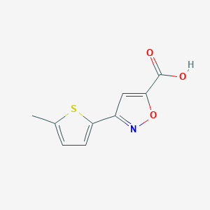 molecular formula C9H7NO3S B13533918 3-(5-Methyl-2-thienyl)-5-isoxazolecarboxylic acid CAS No. 901926-74-7