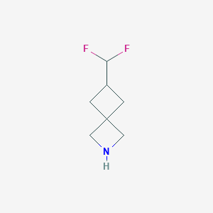 molecular formula C7H11F2N B13533919 6-(Difluoromethyl)-2-azaspiro[3.3]heptane 