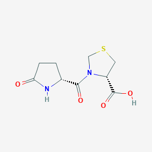 molecular formula C9H12N2O4S B1353392 (S)-3-((R)-5-氧代吡咯烷-2-羰基)噻唑烷-4-羧酸 CAS No. 162148-15-4
