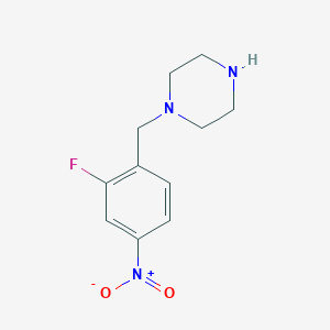 molecular formula C11H14FN3O2 B13533922 3-Fluoro-4-(piperazin-1-ylmethyl)aniline 