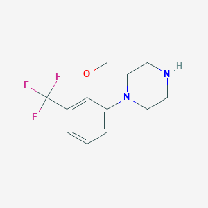 molecular formula C12H15F3N2O B13533923 1-(2-Methoxy-3-(trifluoromethyl)phenyl)piperazine 