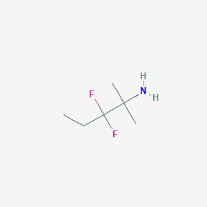 molecular formula C6H13F2N B13533924 3,3-Difluoro-2-methylpentan-2-amine 