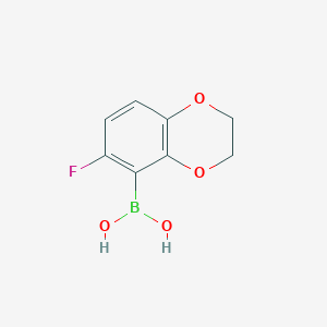 molecular formula C8H8BFO4 B13533931 (6-Fluoro-2,3-dihydro-1,4-benzodioxin-5-yl)boronic acid 