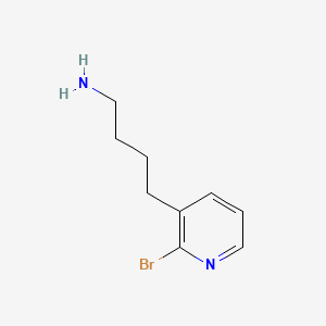 molecular formula C9H13BrN2 B13533952 4-(2-Bromopyridin-3-yl)butan-1-amine 