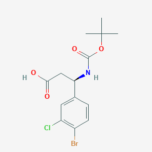 (R)-3-(4-Bromo-3-chlorophenyl)-3-((tert-butoxycarbonyl)amino)propanoic acid