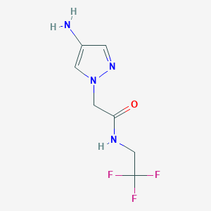 molecular formula C7H9F3N4O B13533984 2-(4-Amino-1h-pyrazol-1-yl)-N-(2,2,2-trifluoroethyl)acetamide 