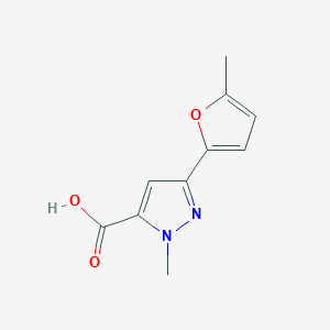 molecular formula C10H10N2O3 B13533989 1-Methyl-3-(5-methylfuran-2-yl)-1h-pyrazole-5-carboxylic acid 