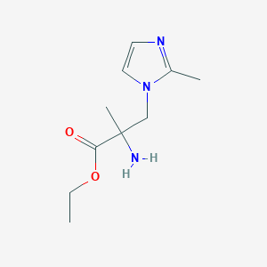 Ethyl 2-amino-2-methyl-3-(2-methyl-1h-imidazol-1-yl)propanoate