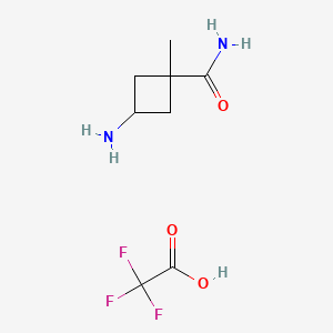 3-Amino-1-methylcyclobutane-1-carboxamide,trifluoroaceticacid