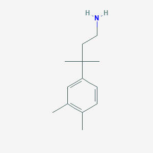 molecular formula C13H21N B13534012 3-(3,4-Dimethylphenyl)-3-methylbutan-1-amine 