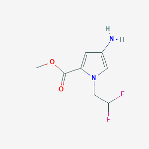 molecular formula C8H10F2N2O2 B13534014 Methyl 4-amino-1-(2,2-difluoroethyl)-1h-pyrrole-2-carboxylate 