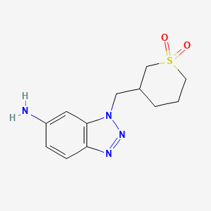 3-((6-Amino-1H-benzo[d][1,2,3]triazol-1-yl)methyl)tetrahydro-2H-thiopyran 1,1-dioxide