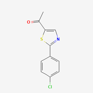 molecular formula C11H8ClNOS B1353404 1-[2-(4-Chlorophenyl)-1,3-thiazol-5-yl]-1-ethanone CAS No. 57560-99-3