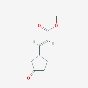 molecular formula C9H12O3 B13534048 methyl (2E)-3-(3-oxocyclopentyl)prop-2-enoate 