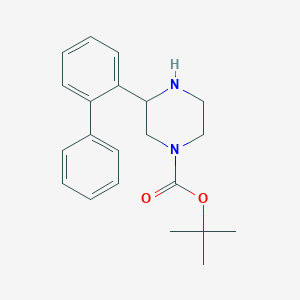 molecular formula C21H26N2O2 B13534067 3-Biphenyl-2-YL-piperazine-1-carboxylic acid tert-butyl ester 