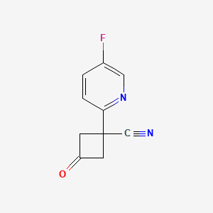 1-(5-Fluoropyridin-2-yl)-3-oxocyclobutane-1-carbonitrile