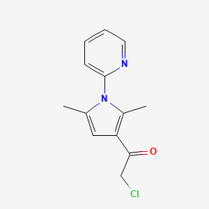 molecular formula C13H13ClN2O B1353408 2-chloro-1-(2,5-dimethyl-1-pyridin-2-yl-1H-pyrrol-3-yl)ethanone CAS No. 873790-31-9