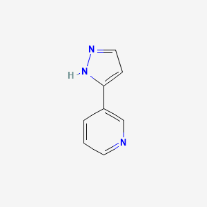 molecular formula C8H7N3 B1353410 3-(1H-pyrazol-3-yl)pyridine CAS No. 45887-08-9