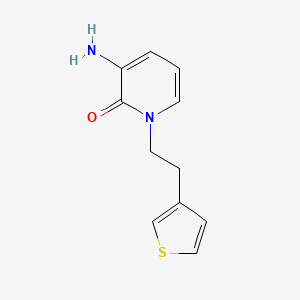 molecular formula C11H12N2OS B13534111 3-Amino-1-(2-(thiophen-3-yl)ethyl)pyridin-2(1h)-one 