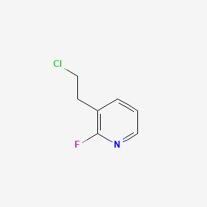 molecular formula C7H7ClFN B13534117 3-(2-Chloroethyl)-2-fluoropyridine 