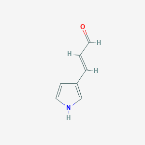 molecular formula C7H7NO B13534126 3-(1h-Pyrrol-3-yl)acrylaldehyde 