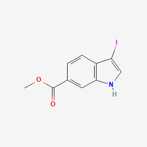 molecular formula C10H8INO2 B1353416 methyl 3-iodo-1H-indole-6-carboxylate CAS No. 850374-98-0
