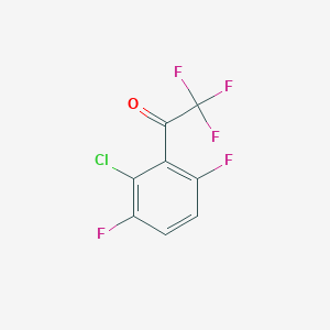 molecular formula C8H2ClF5O B13534160 2'-Chloro-3',6',2,2,2-pentafluoroacetophenone 