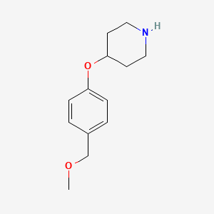 molecular formula C13H19NO2 B13534197 4-[4-(Methoxymethyl)phenoxy]piperidine 