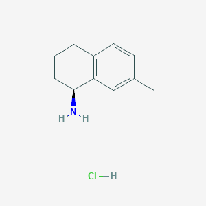 molecular formula C11H16ClN B13534198 (1S)-7-methyl-1,2,3,4-tetrahydronaphthalen-1-amine hydrochloride 