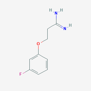 molecular formula C9H11FN2O B13534227 3-(3-Fluorophenoxy)propanimidamide 