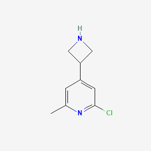 molecular formula C9H11ClN2 B13534235 4-(Azetidin-3-yl)-2-chloro-6-methylpyridine 