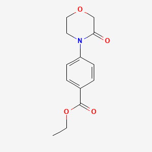 molecular formula C13H15NO4 B13534241 Ethyl 4-(3-oxomorpholin-4-yl)benzoate CAS No. 766556-56-3