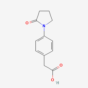molecular formula C12H13NO3 B1353425 [4-(2-Oxopyrrolidin-1-yl)phenyl]acetic acid CAS No. 266369-35-1