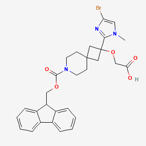 2-[[2-(4-bromo-1-methylimidazol-2-yl)-7-(9H-fluoren-9-ylmethoxycarbonyl)-7-azaspiro[3.5]nonan-2-yl]oxy]acetic acid