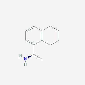 molecular formula C12H17N B13534257 (S)-1-(5,6,7,8-Tetrahydronaphthalen-1-yl)ethan-1-amine 