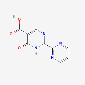 molecular formula C9H6N4O3 B13534301 6-Oxo-1,6-dihydro-[2,2'-bipyrimidine]-5-carboxylic acid 