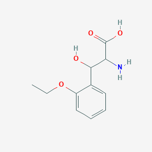 molecular formula C11H15NO4 B13534334 2-Amino-3-(2-ethoxyphenyl)-3-hydroxypropanoic acid 