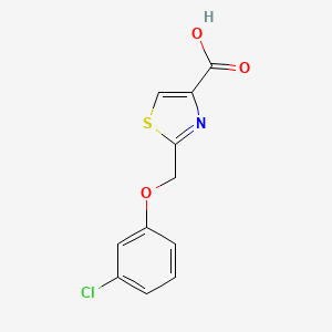 2-[(3-Chlorophenoxy)methyl]-1,3-thiazole-4-carboxylicacid