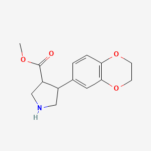 Methyl 4-(2,3-dihydro-1,4-benzodioxin-6-yl)pyrrolidine-3-carboxylate