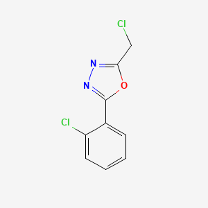 molecular formula C9H6Cl2N2O B1353436 2-(Chloromethyl)-5-(2-chlorophenyl)-1,3,4-oxadiazole CAS No. 24023-72-1