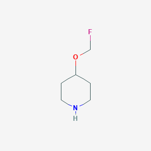 molecular formula C6H12FNO B13534449 Piperidine, 4-(fluoromethoxy)- 