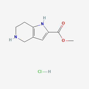 molecular formula C9H13ClN2O2 B13534490 methyl1H,4H,5H,6H,7H-pyrrolo[3,2-c]pyridine-2-carboxylatehydrochloride 